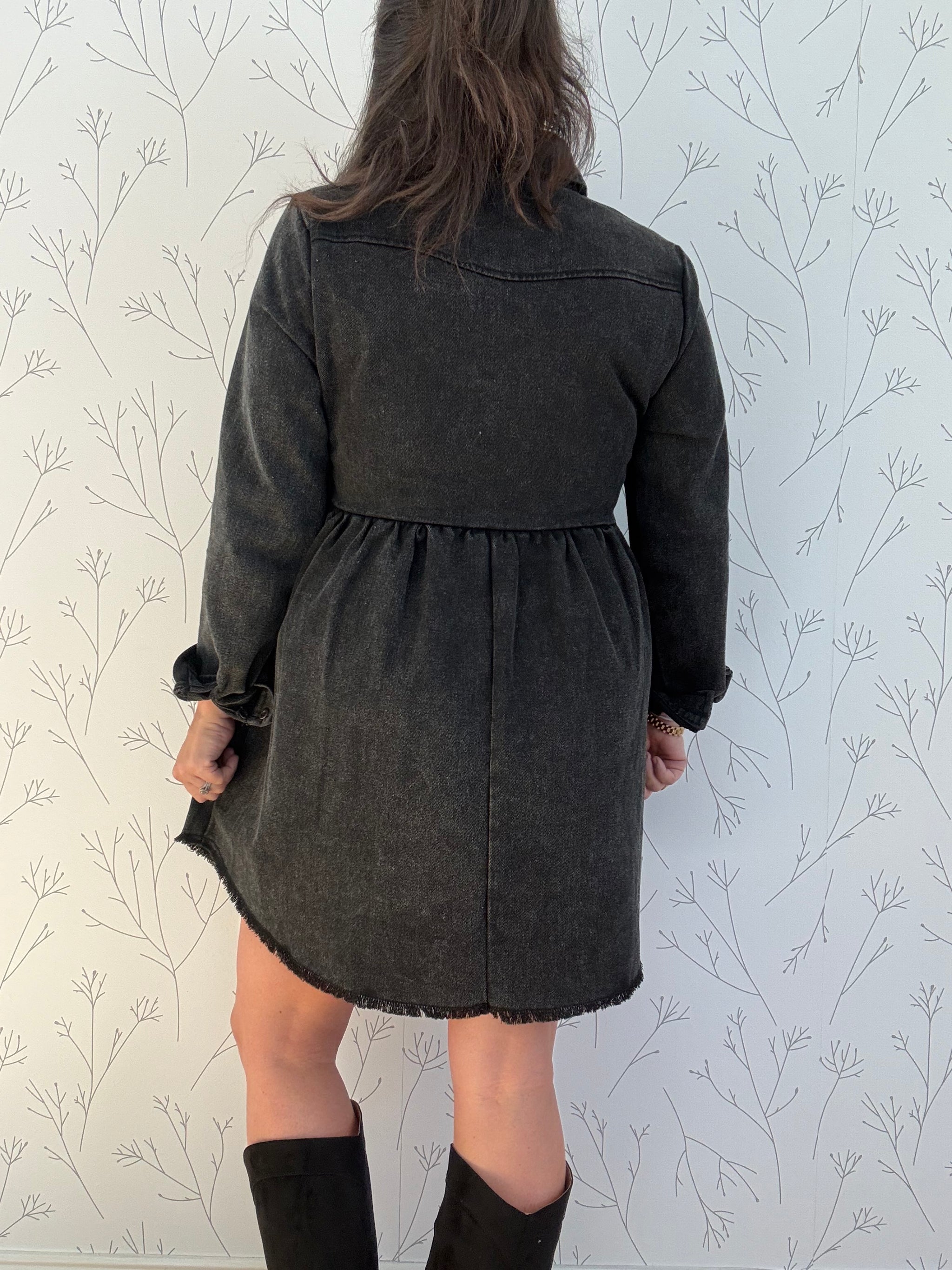 Harvest Fringe Button Down Dress