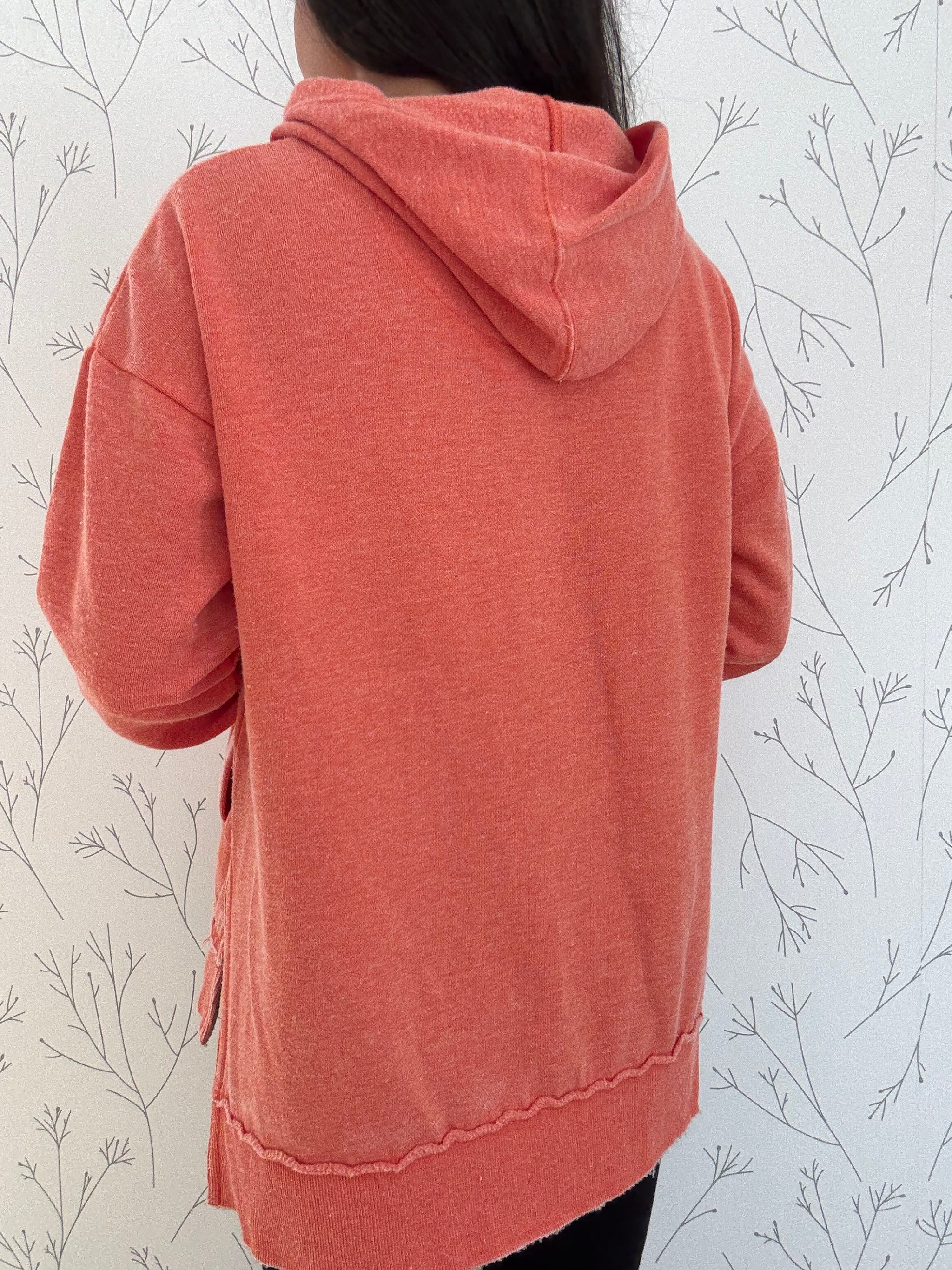 Oversized Hoodie W/Side Slit