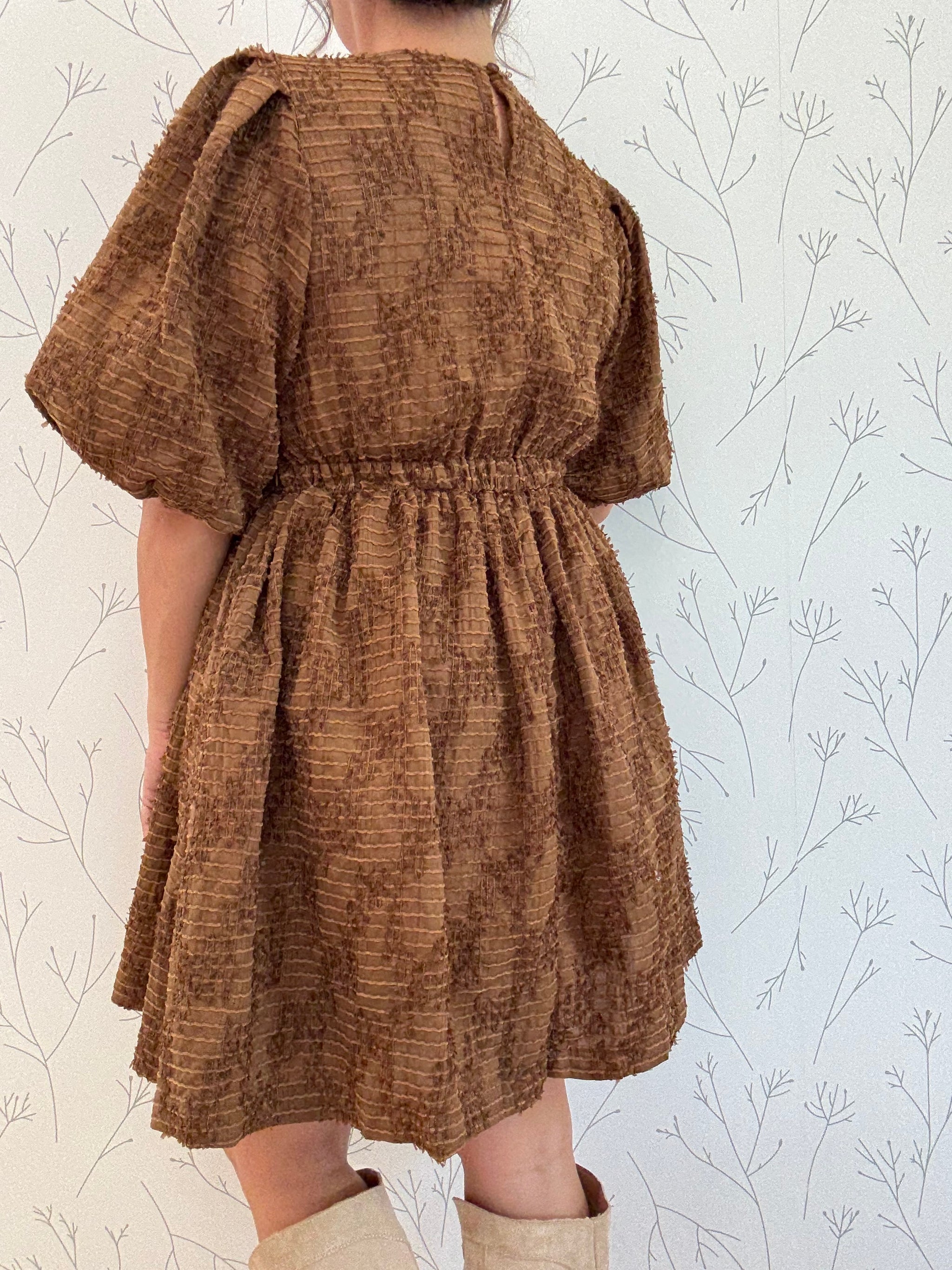 Falling Grace Bubble Sleeve Dress