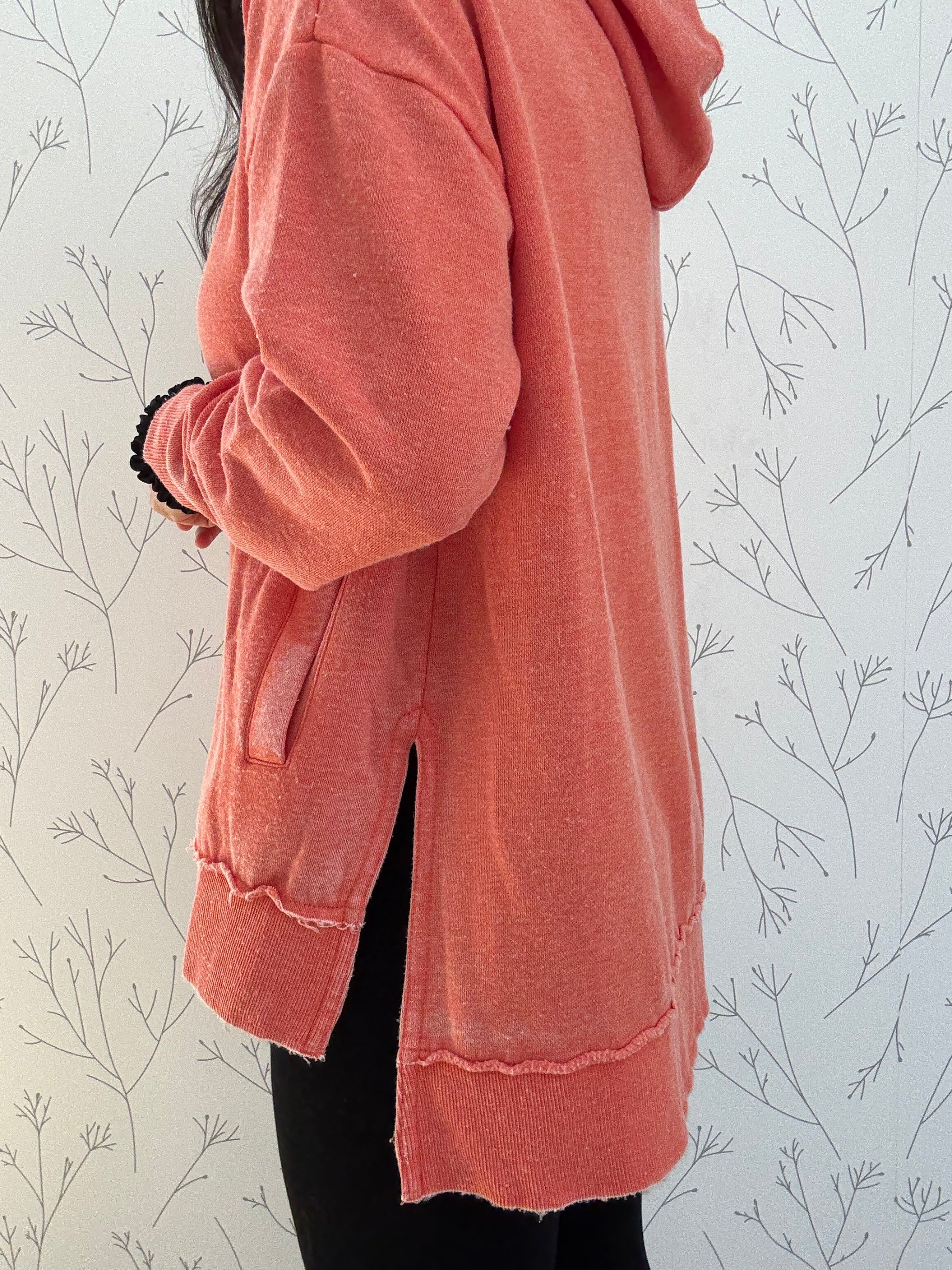 Oversized Hoodie W/Side Slit