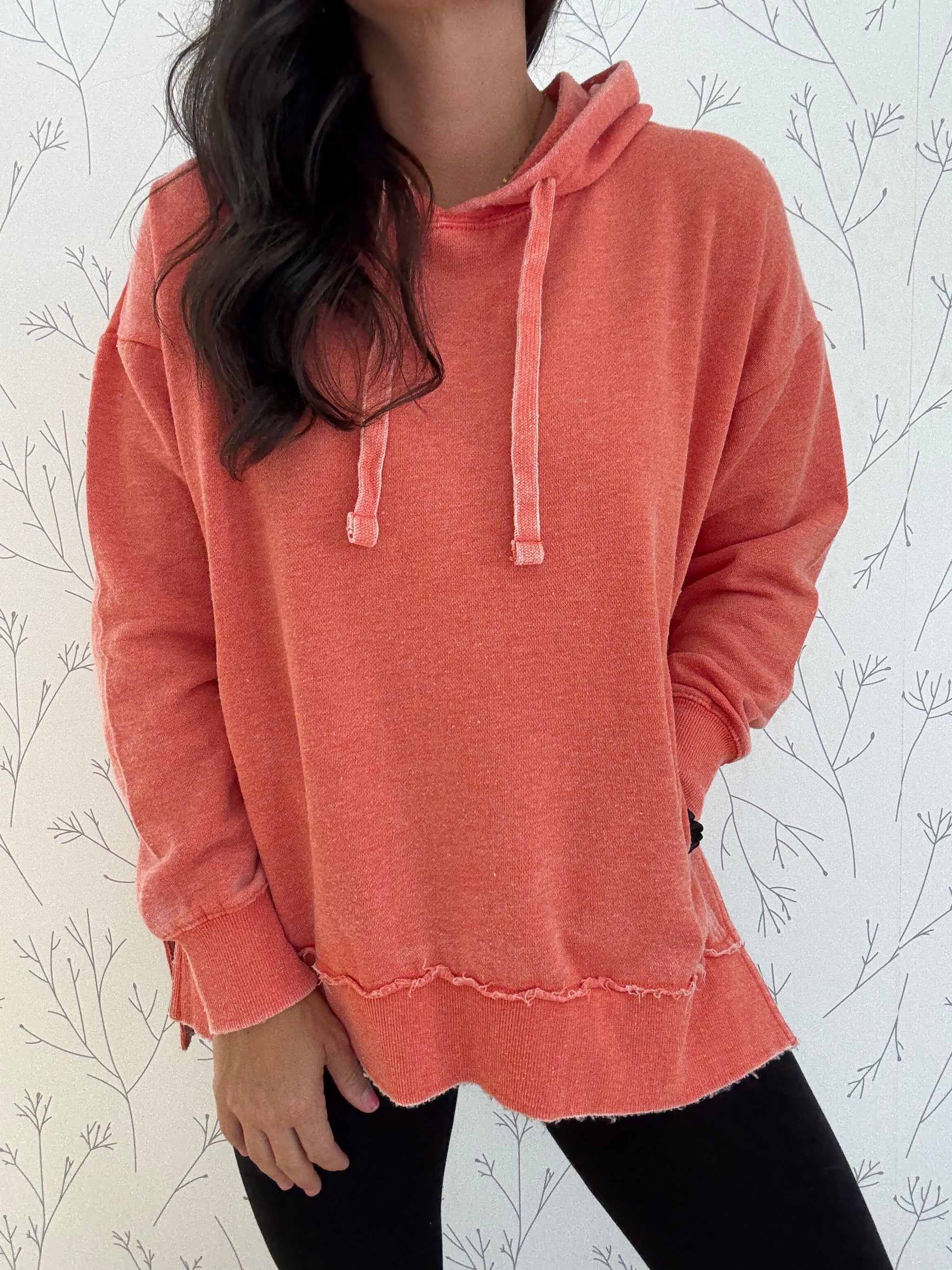 Oversized Hoodie W/Side Slit