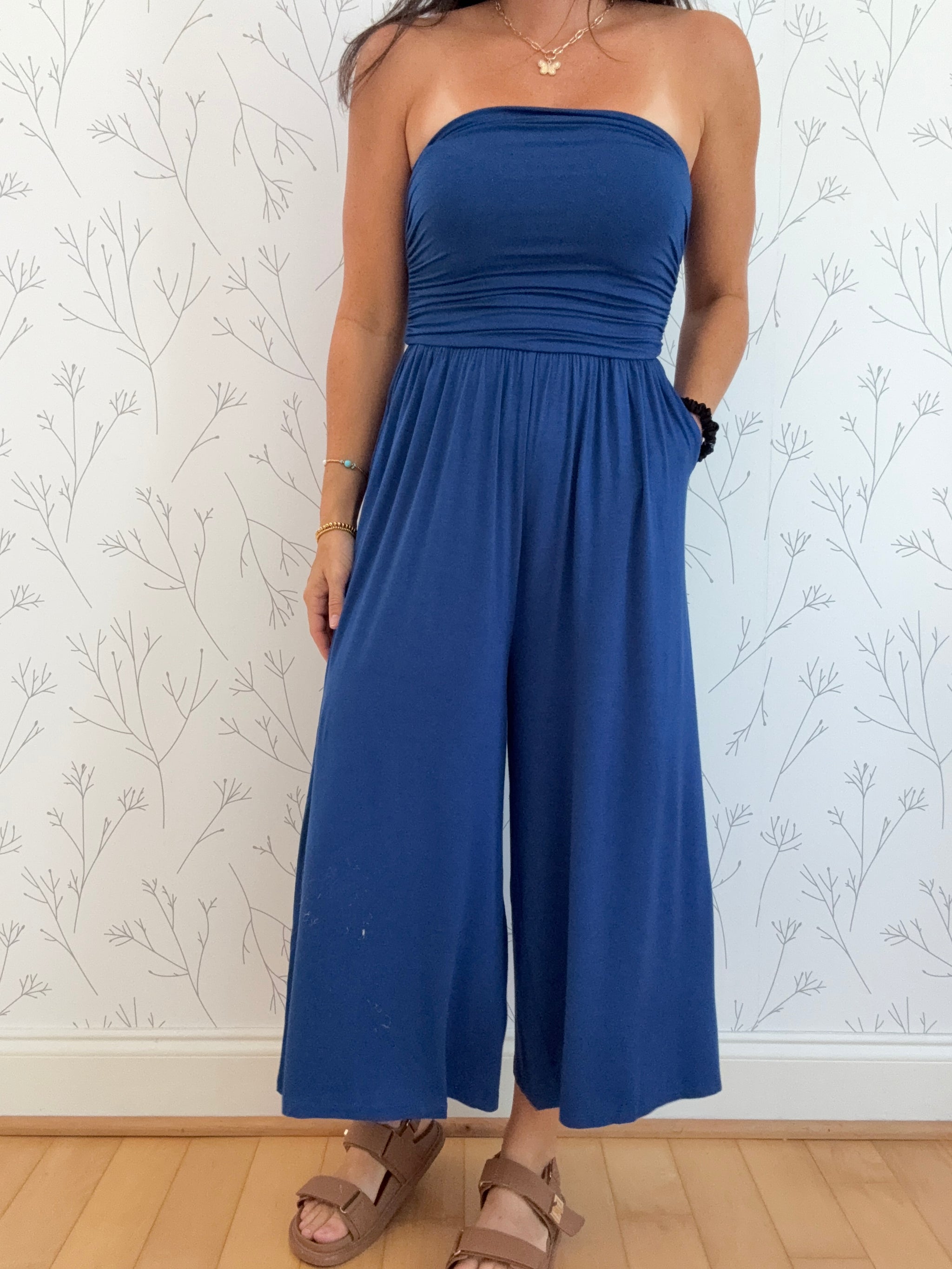 Double Layered Strapless Jumpsuit
