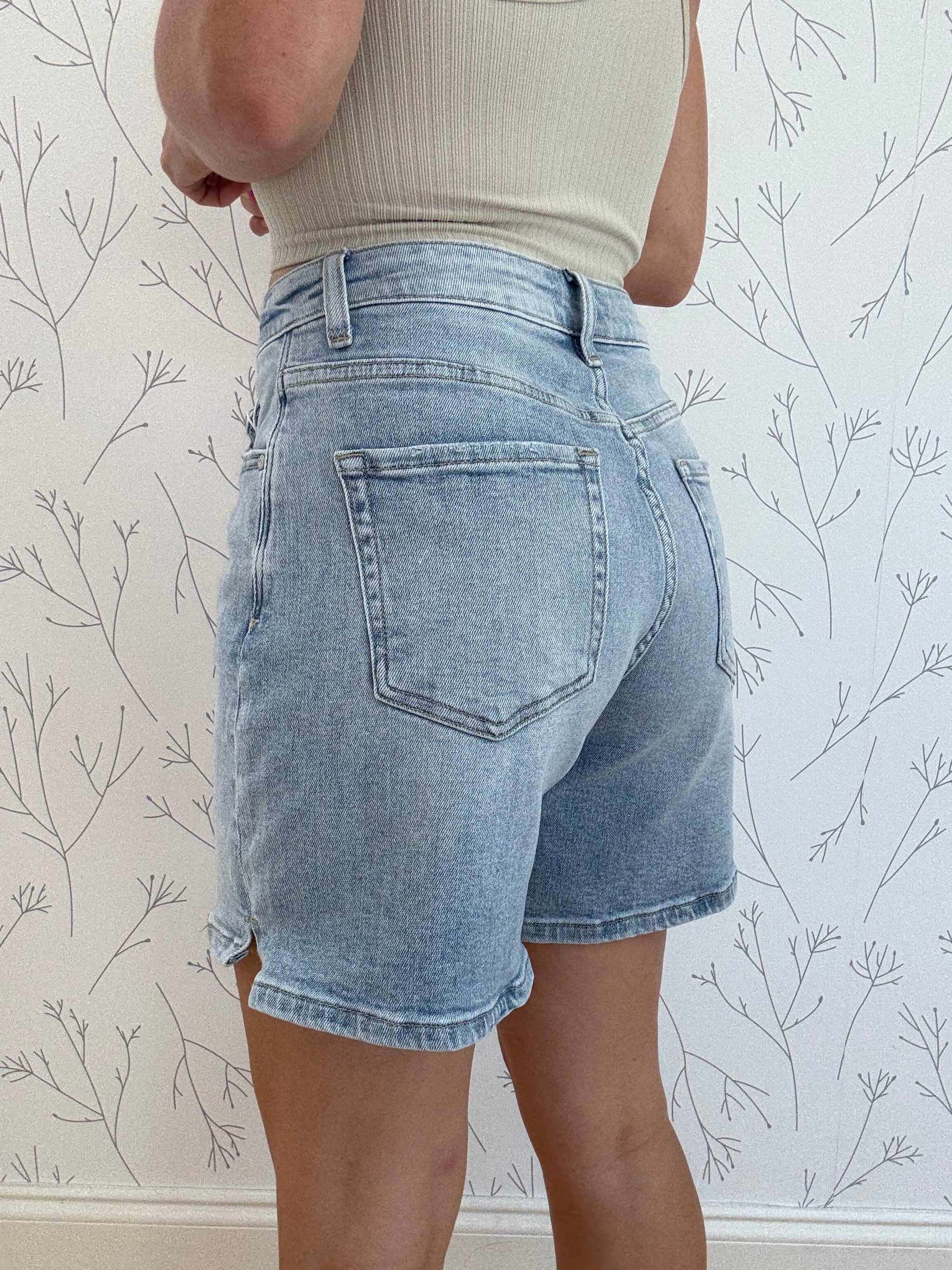 Waist Tie Denim Shorts