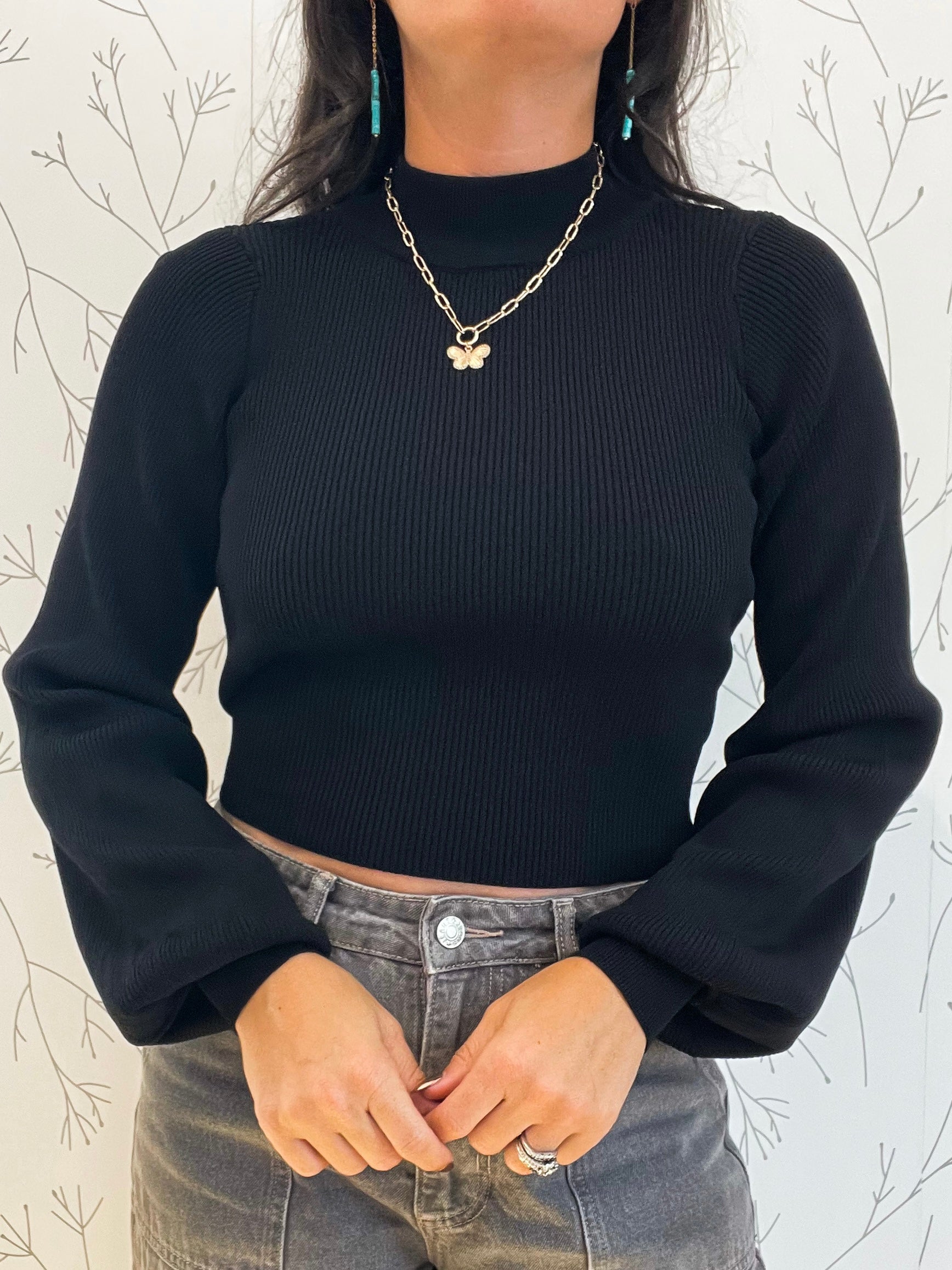 Open Back Tie Sweater