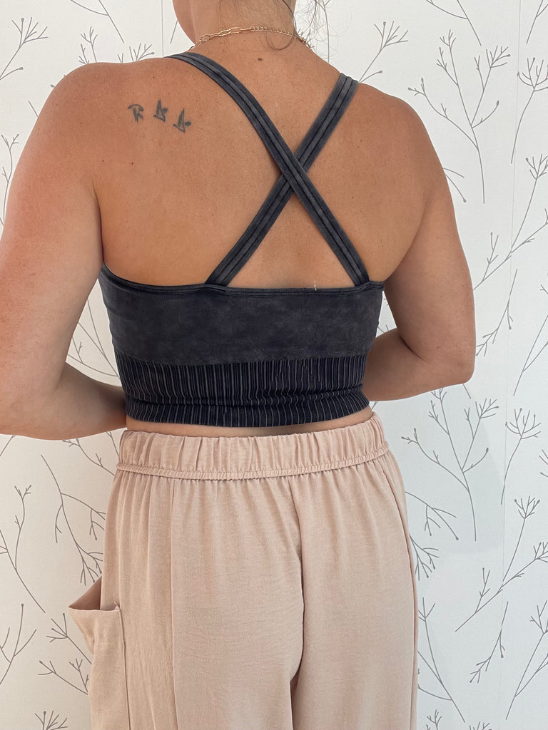 Bella Washed Criss Cross Cropped Tank Top – 3 jems boutique