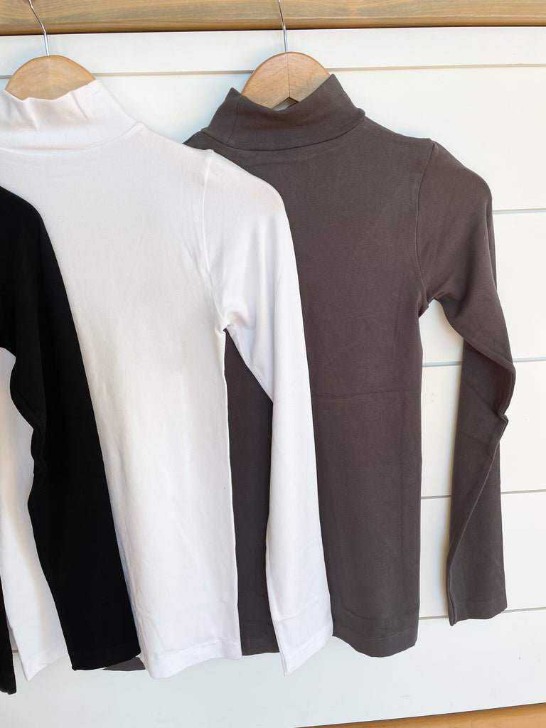 Solid Long Sleeve Turtle Neck Basic - Plus Included – 3 jems