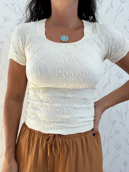 Floral Textured Seamless Tee