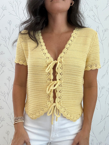 Sunset Stitch Crochet Tie Top