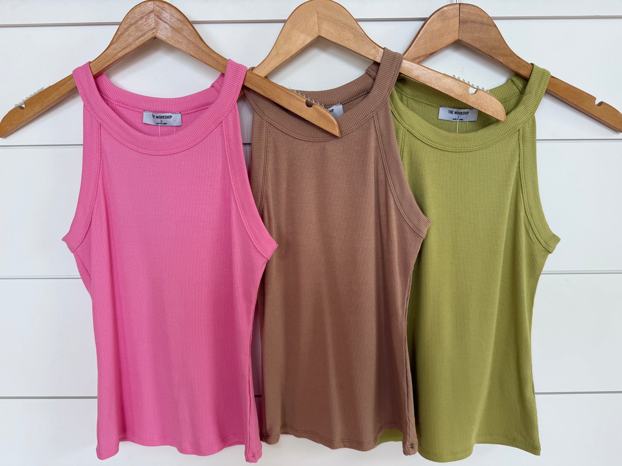 Solid Round Neck Knit Tank