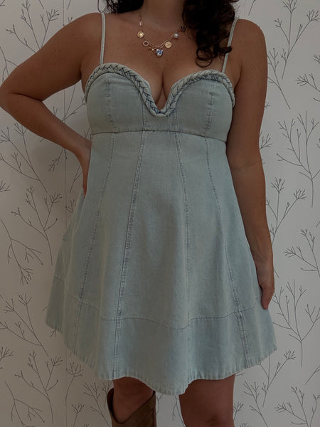 Strawberry Wine Denim Dress