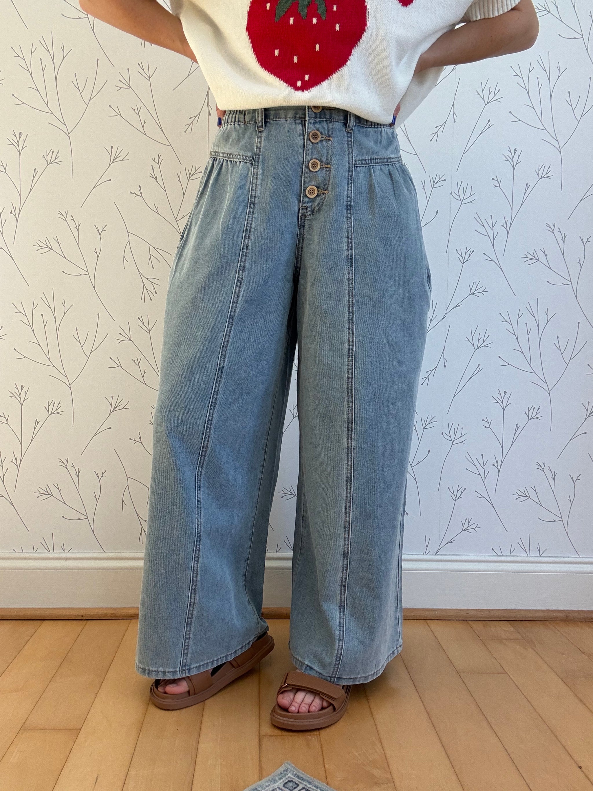 Breezy Blues Wide Leg Pants