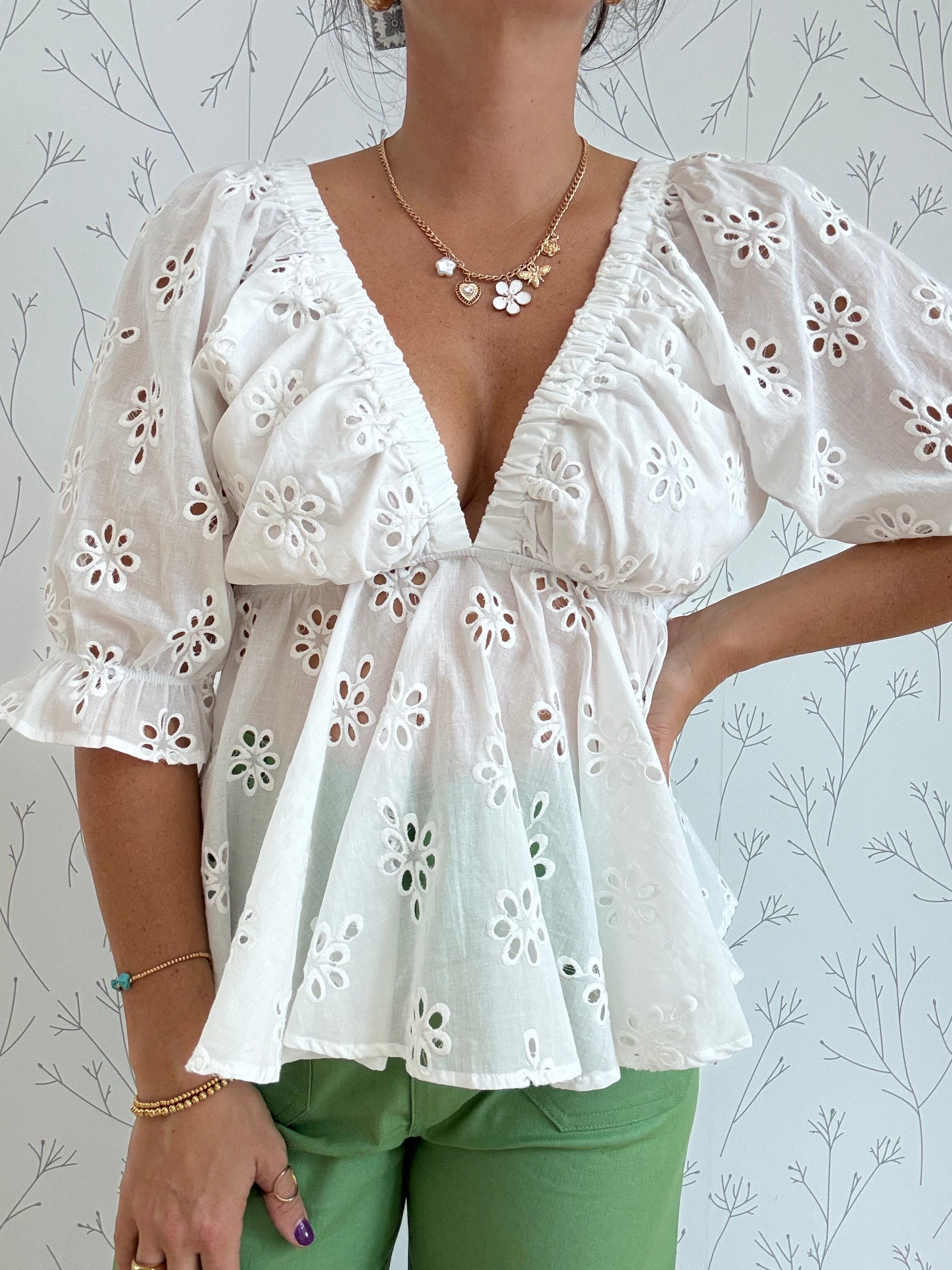 Hazel Eyelet Top
