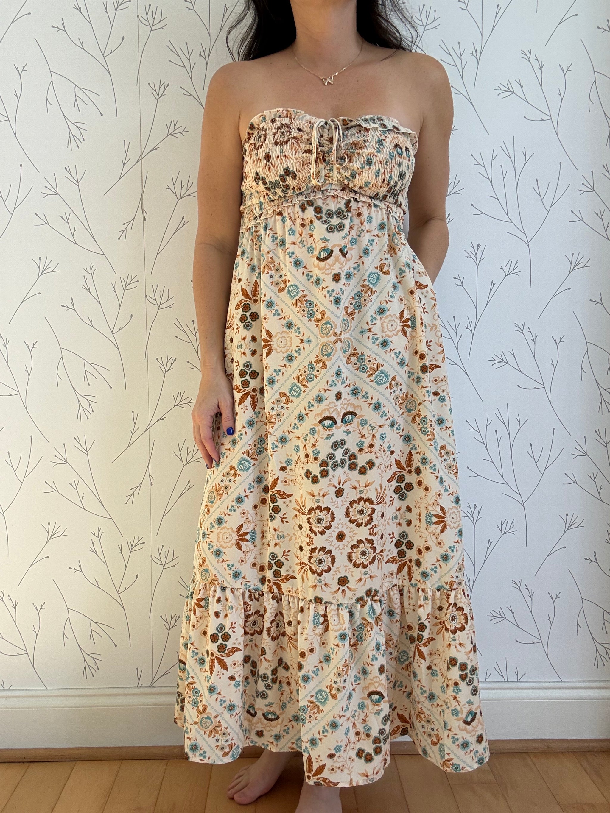 Barefoot Dreams Smocked Maxi Dress