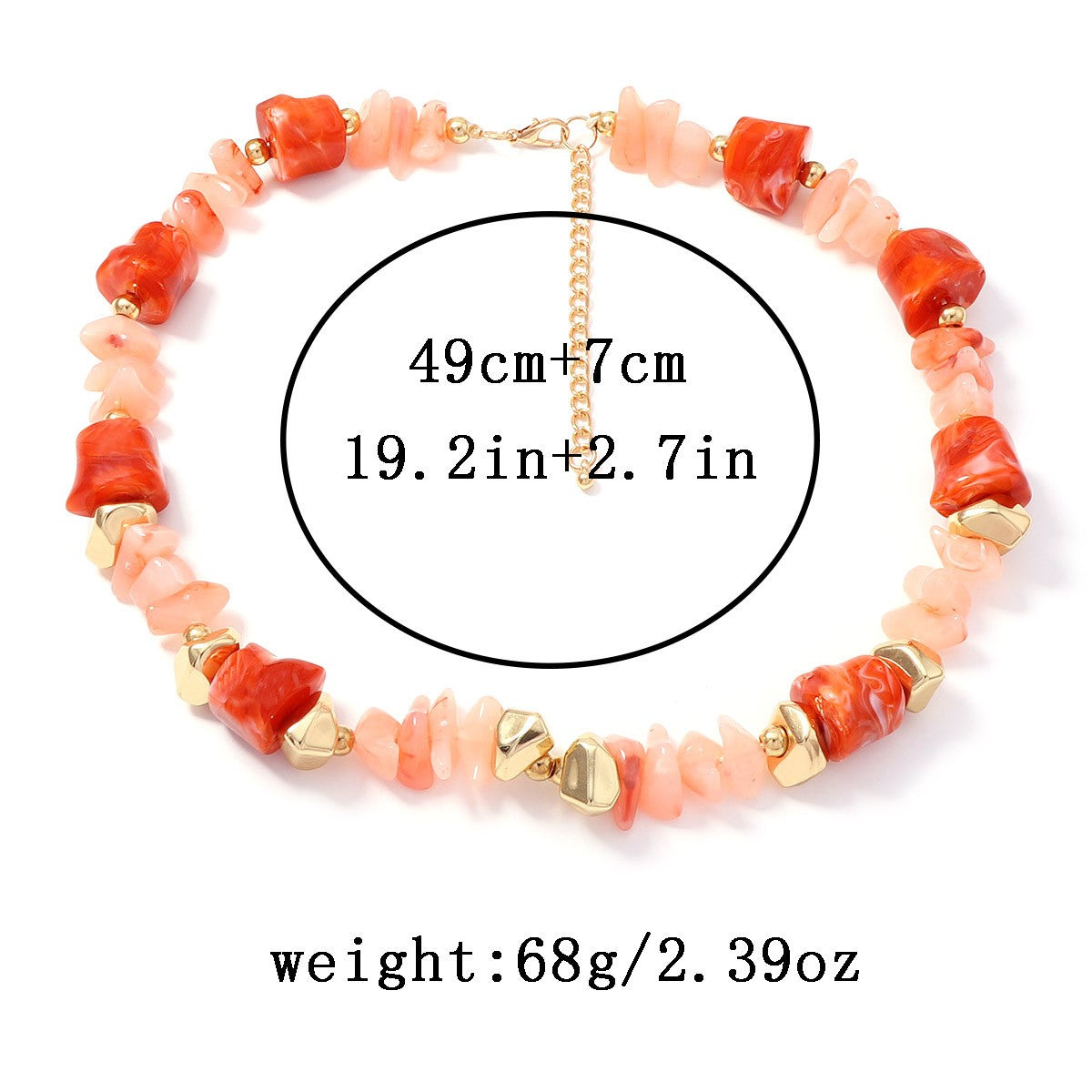 Natural Stone Beaded Necklace