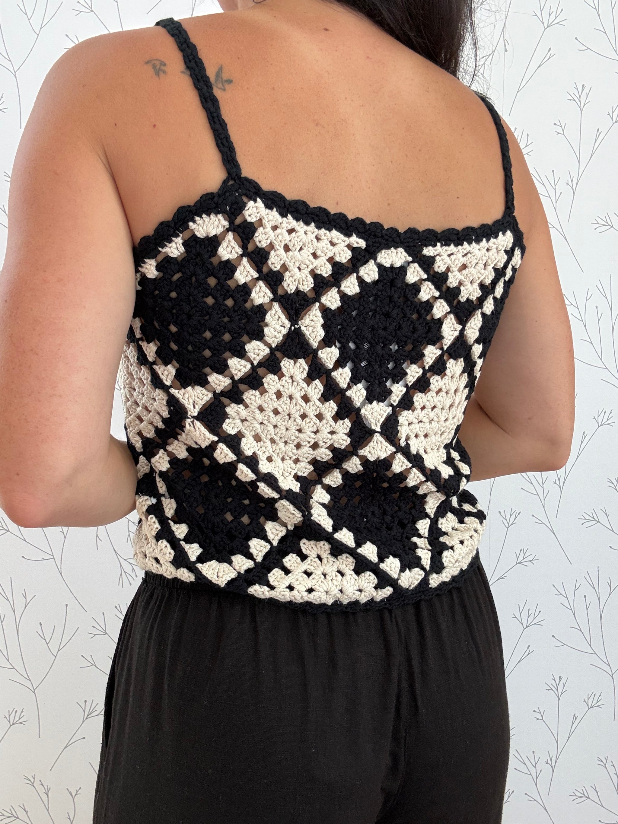 Geometric Crochet Tank Top