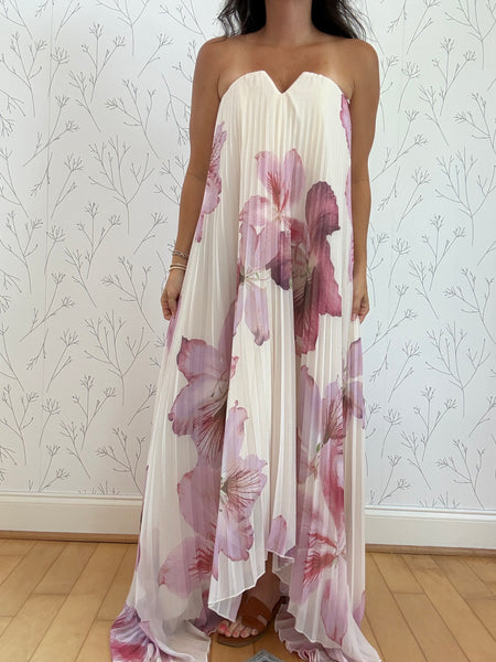 Wild Orchid Pleated Dress