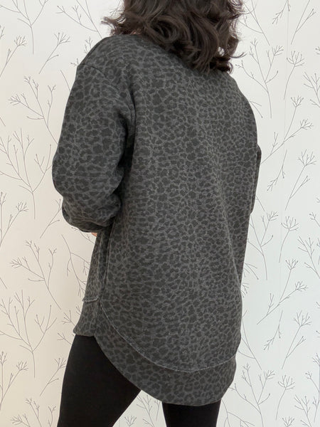 Leopard Pullover Sweatshirt