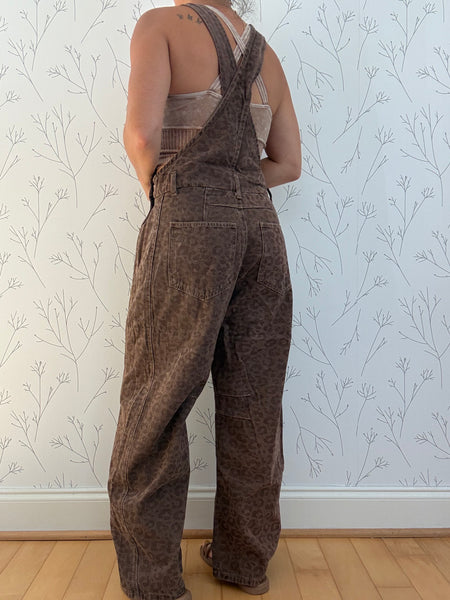 Vintage Leopard Overalls
