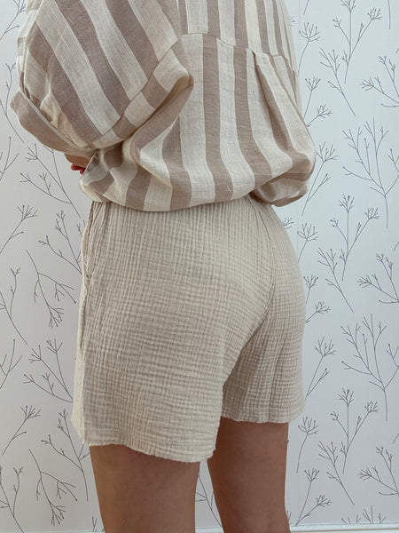 Linen Breeze Drawstring Shorts