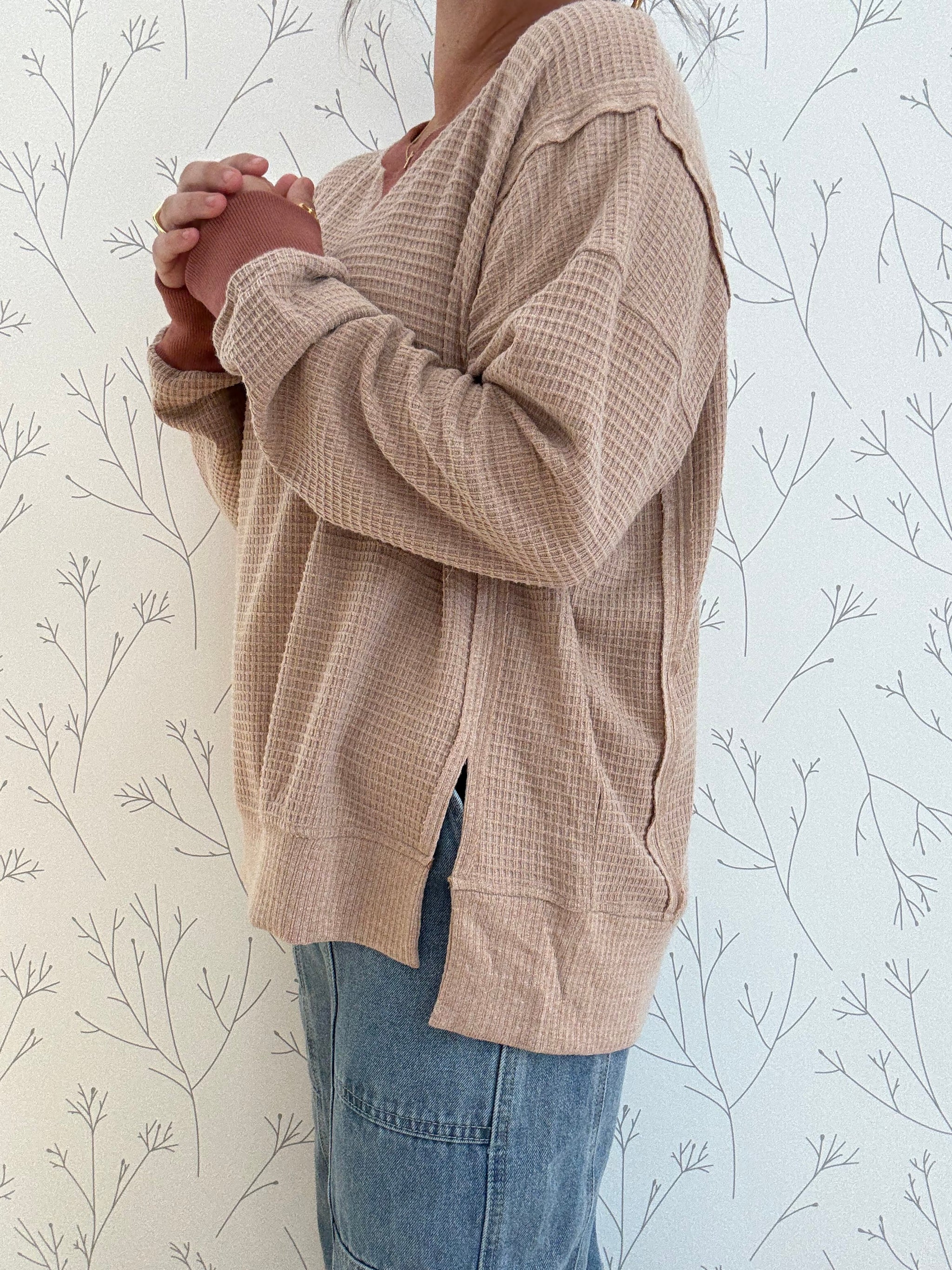 Oversized Thermal Crewneck