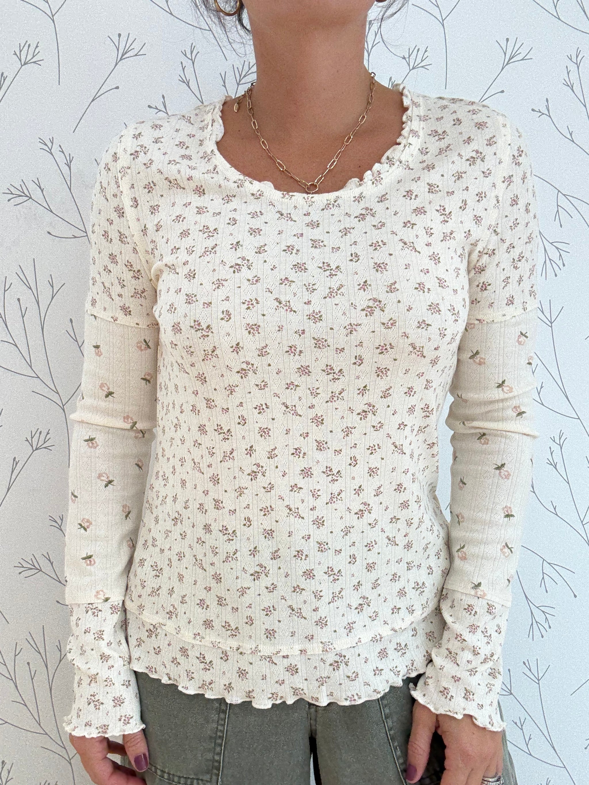 Shifted Florals Top