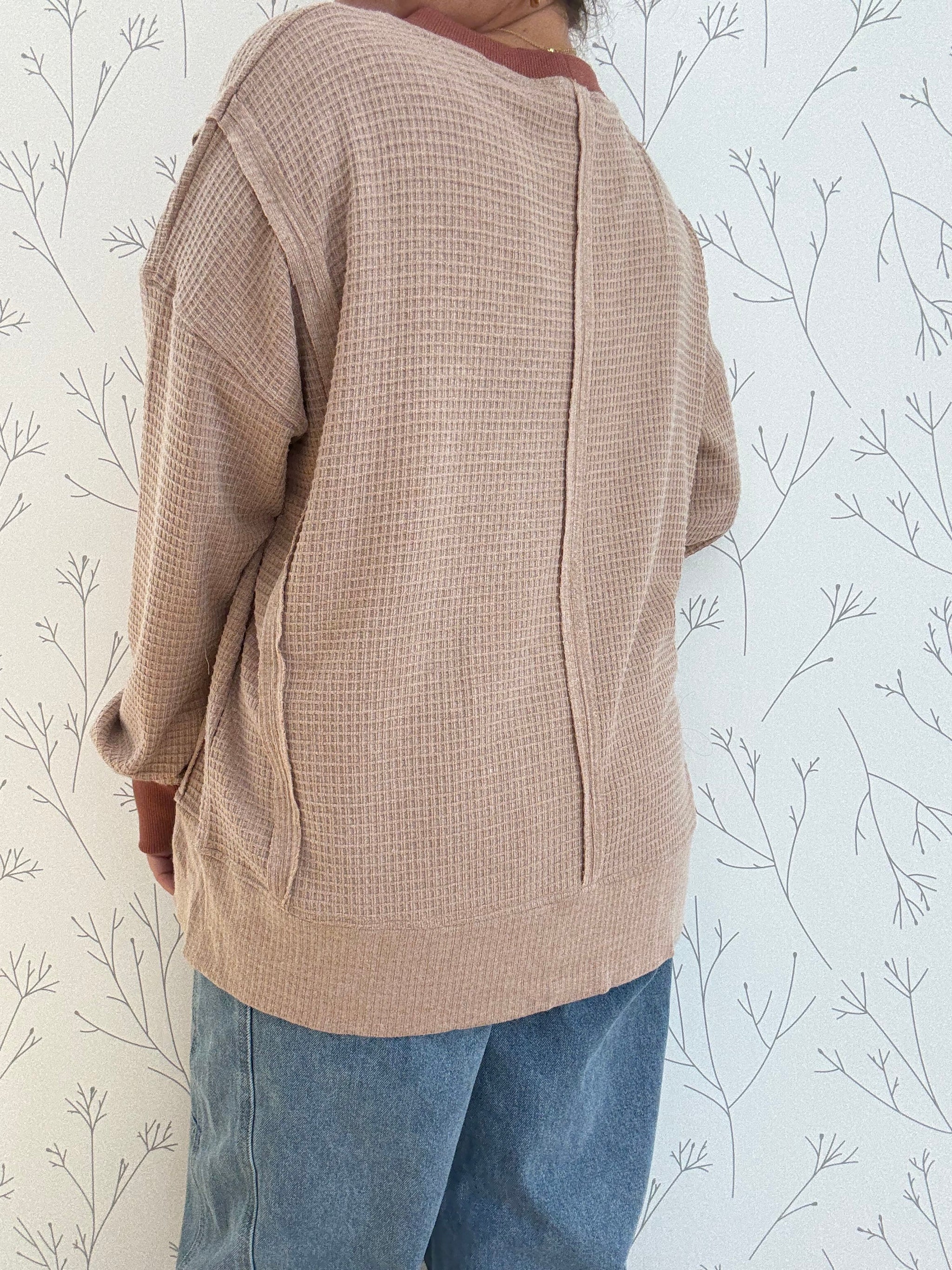 Oversized Thermal Crewneck