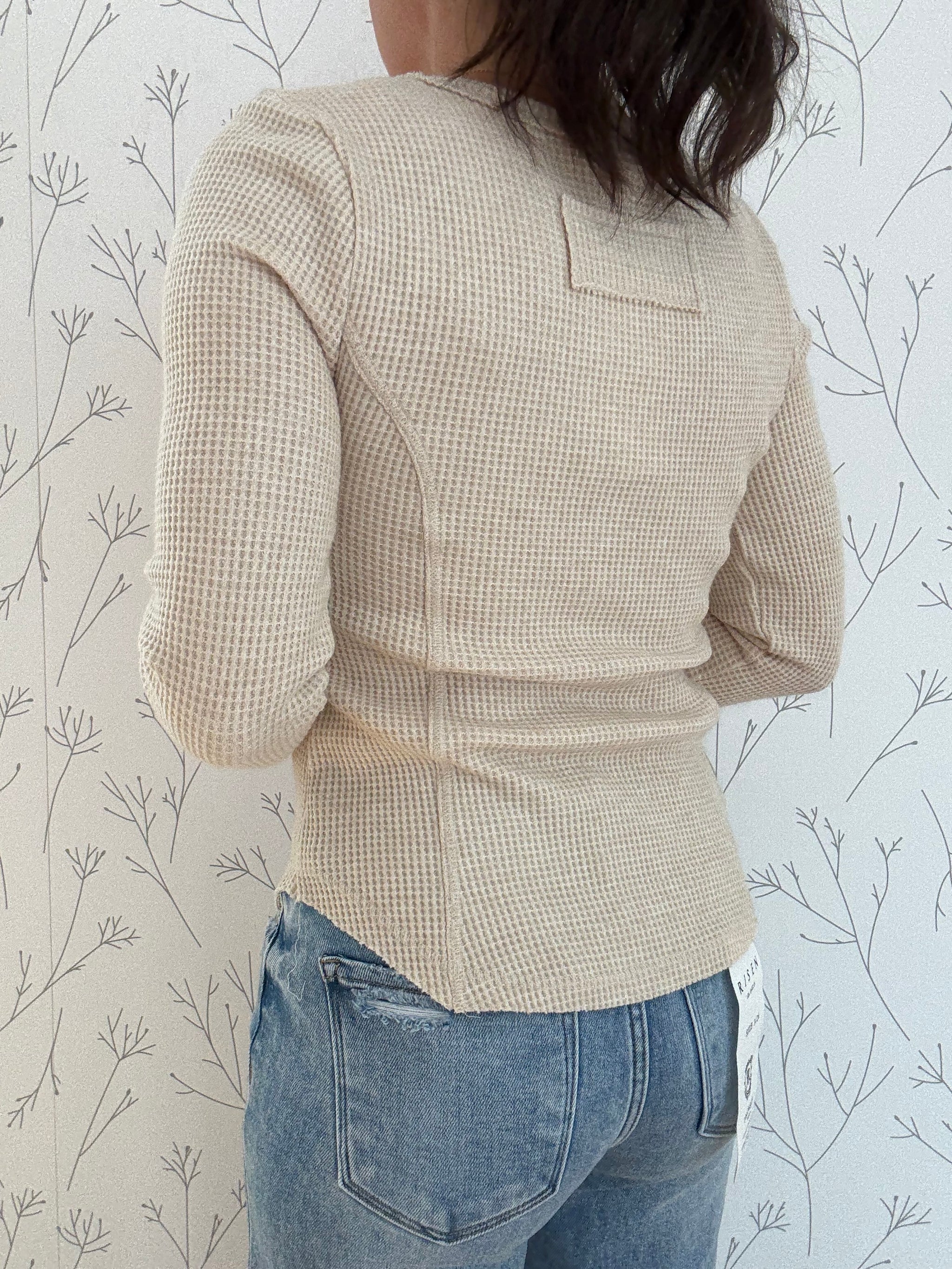 The Cozy Button Top