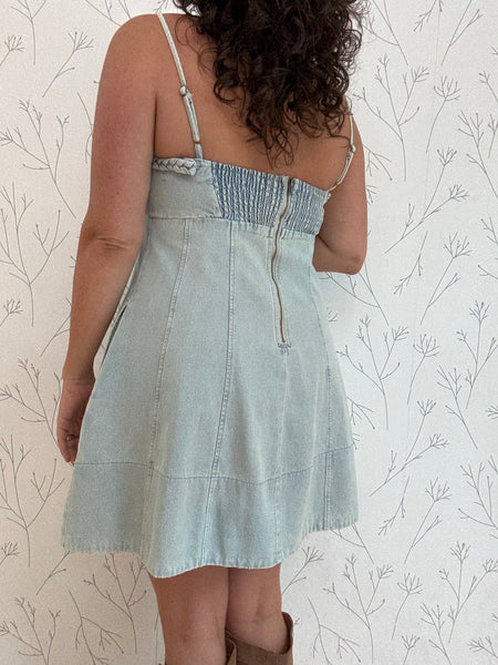 Strawberry Wine Denim Dress