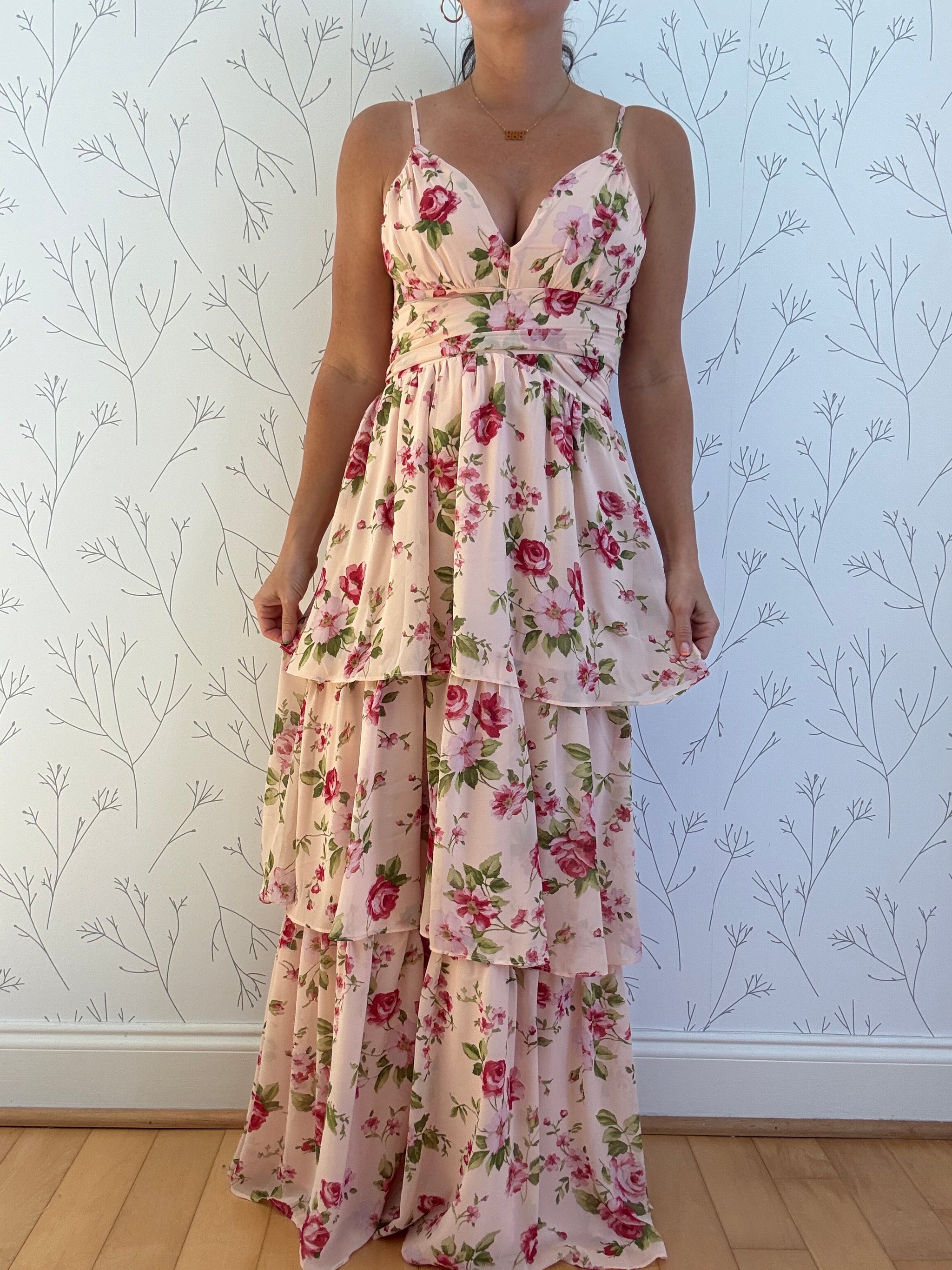 Rose Bloom Maxi Dress