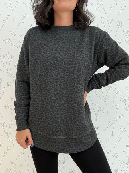Leopard Pullover Sweatshirt