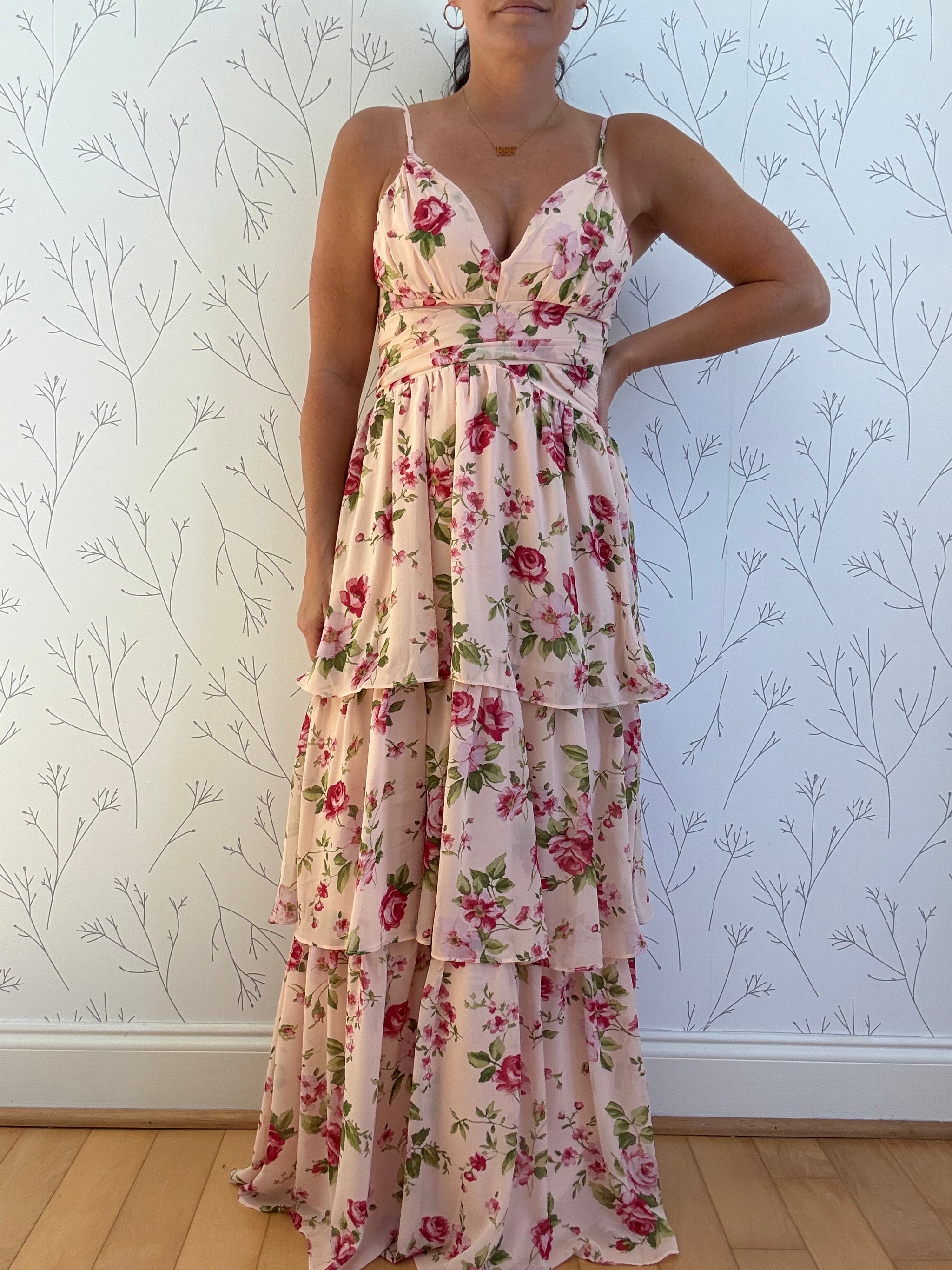 Rose Bloom Maxi Dress
