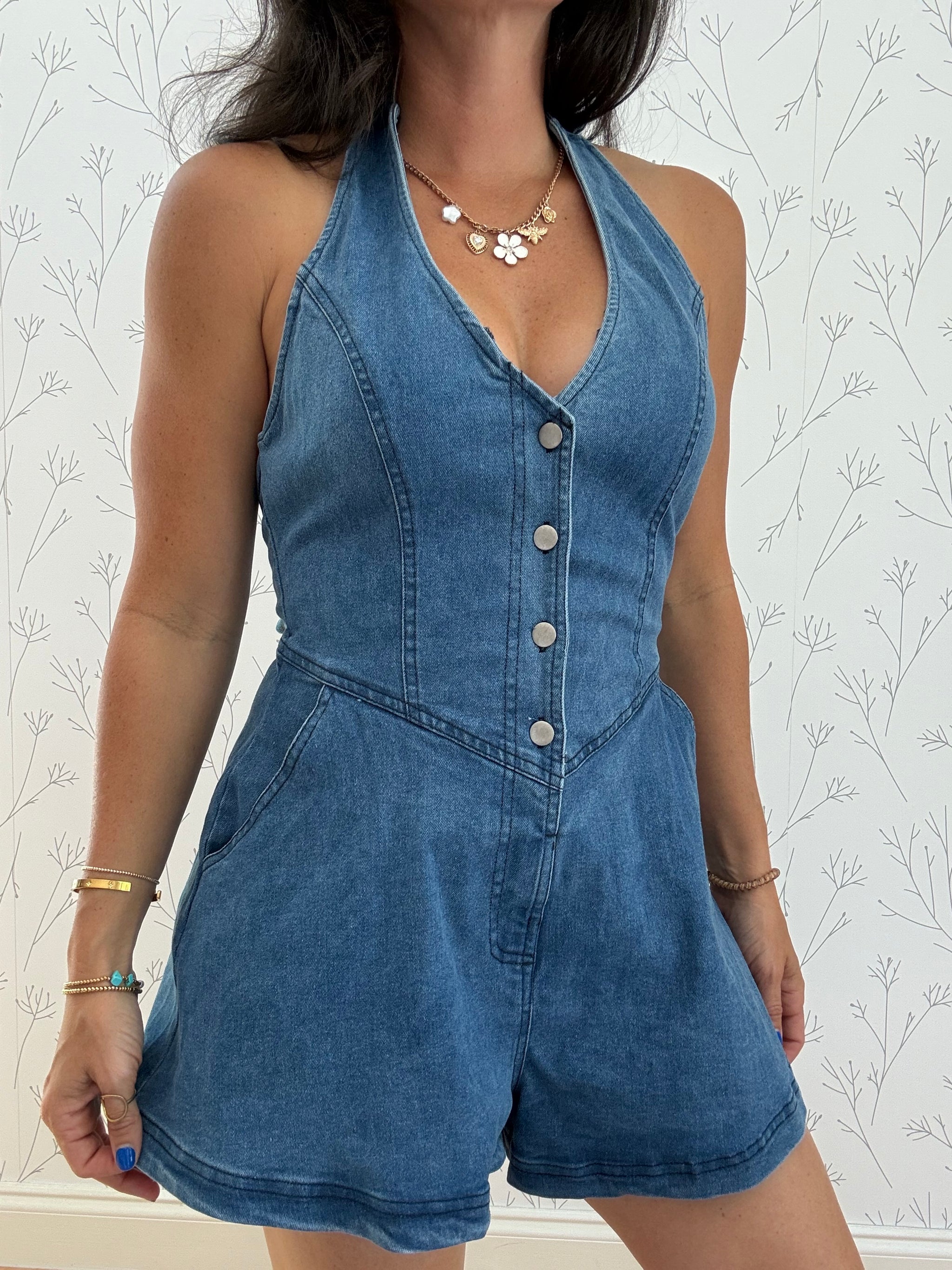Denim Darling Romper