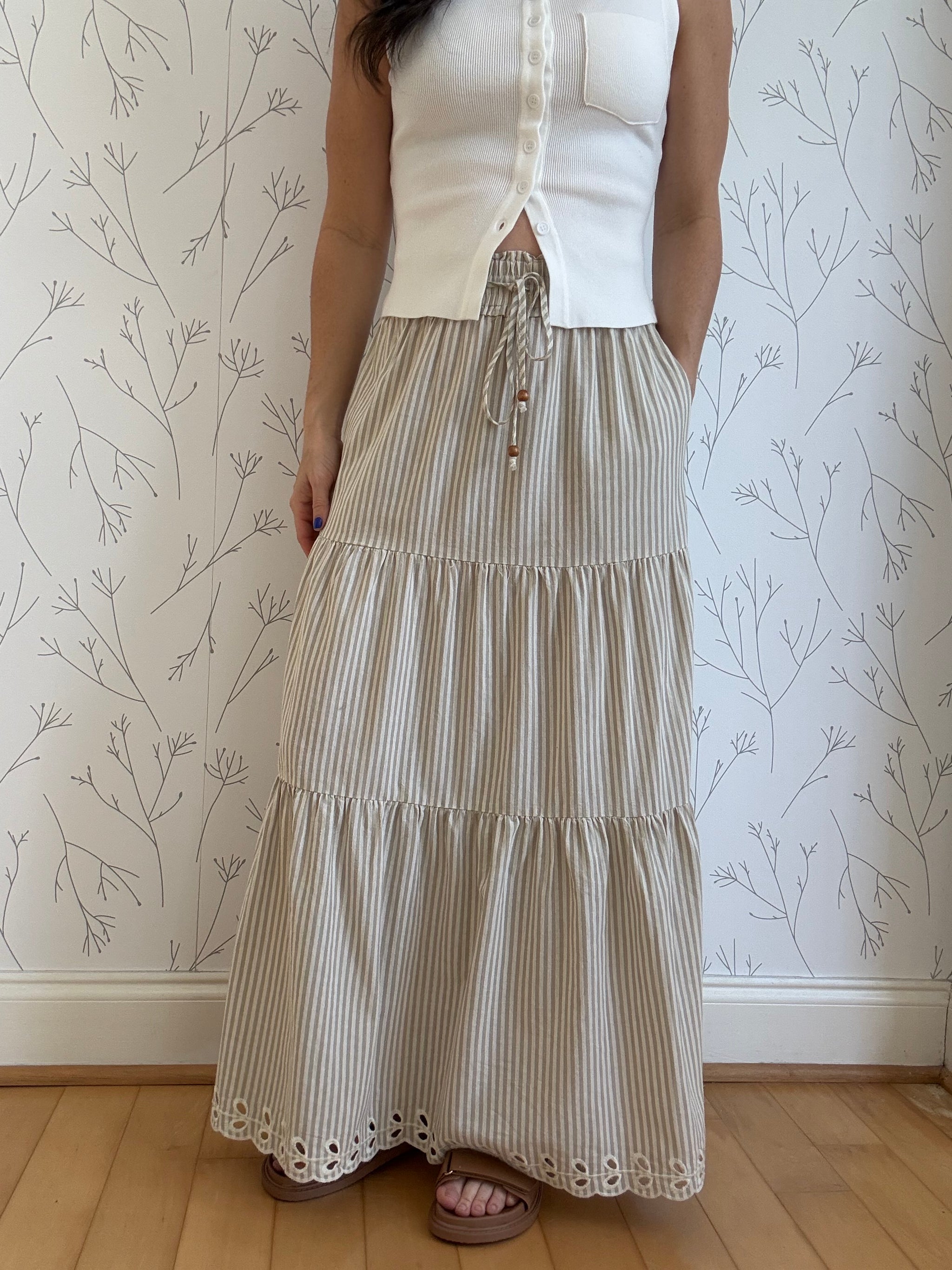 Sunday Stitch Embroidered Skirt