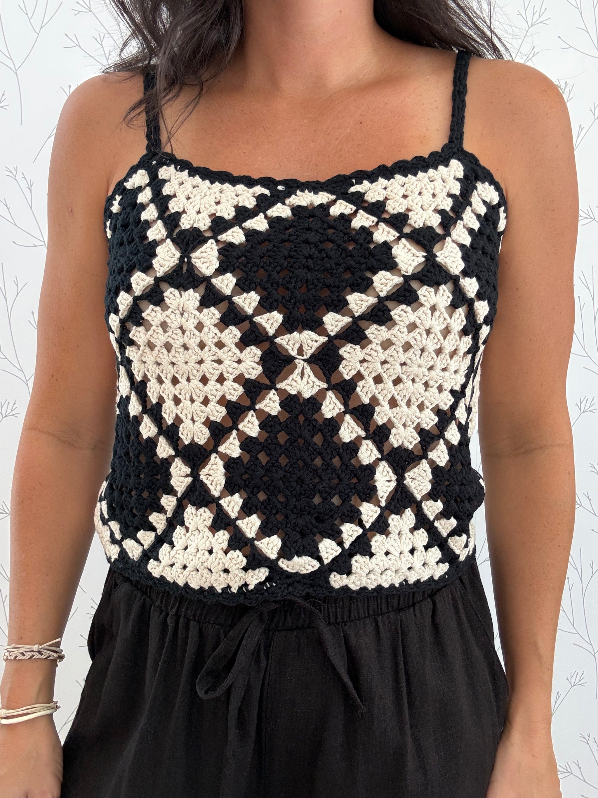 Geometric Crochet Tank Top