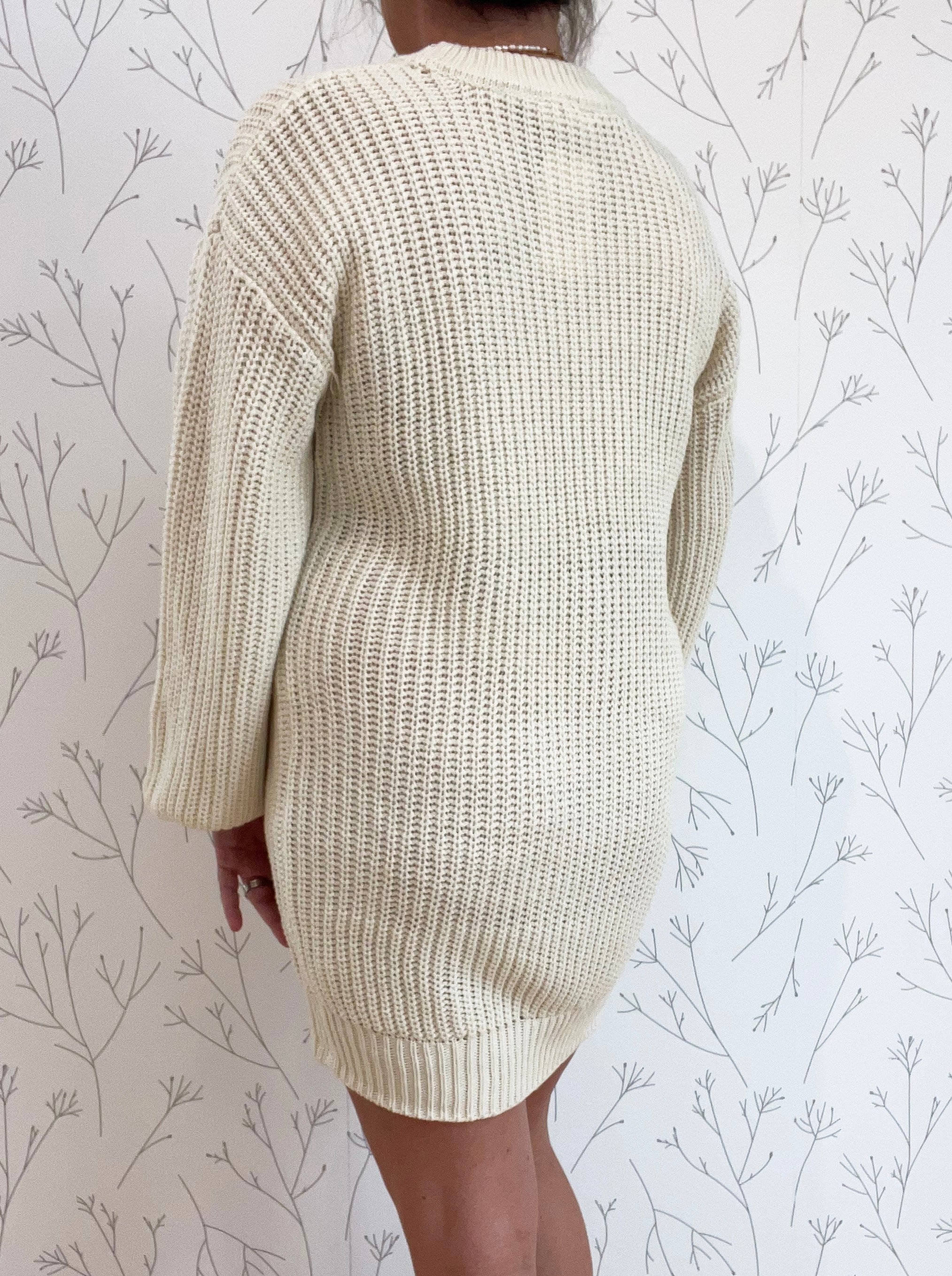 Cable Knit Sweater Dress