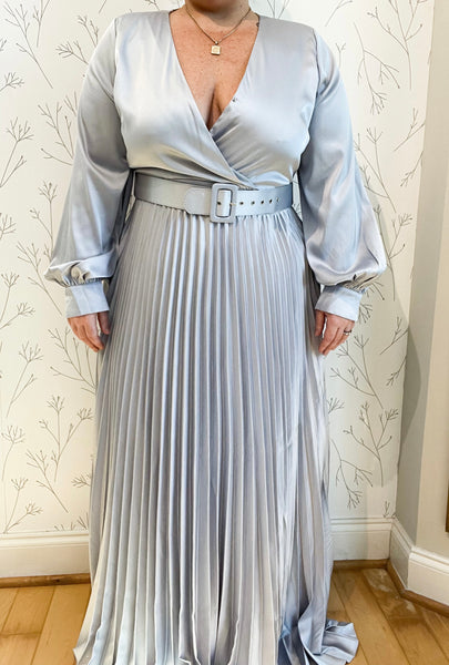 Pleated Maxi Flare Dress - Plus