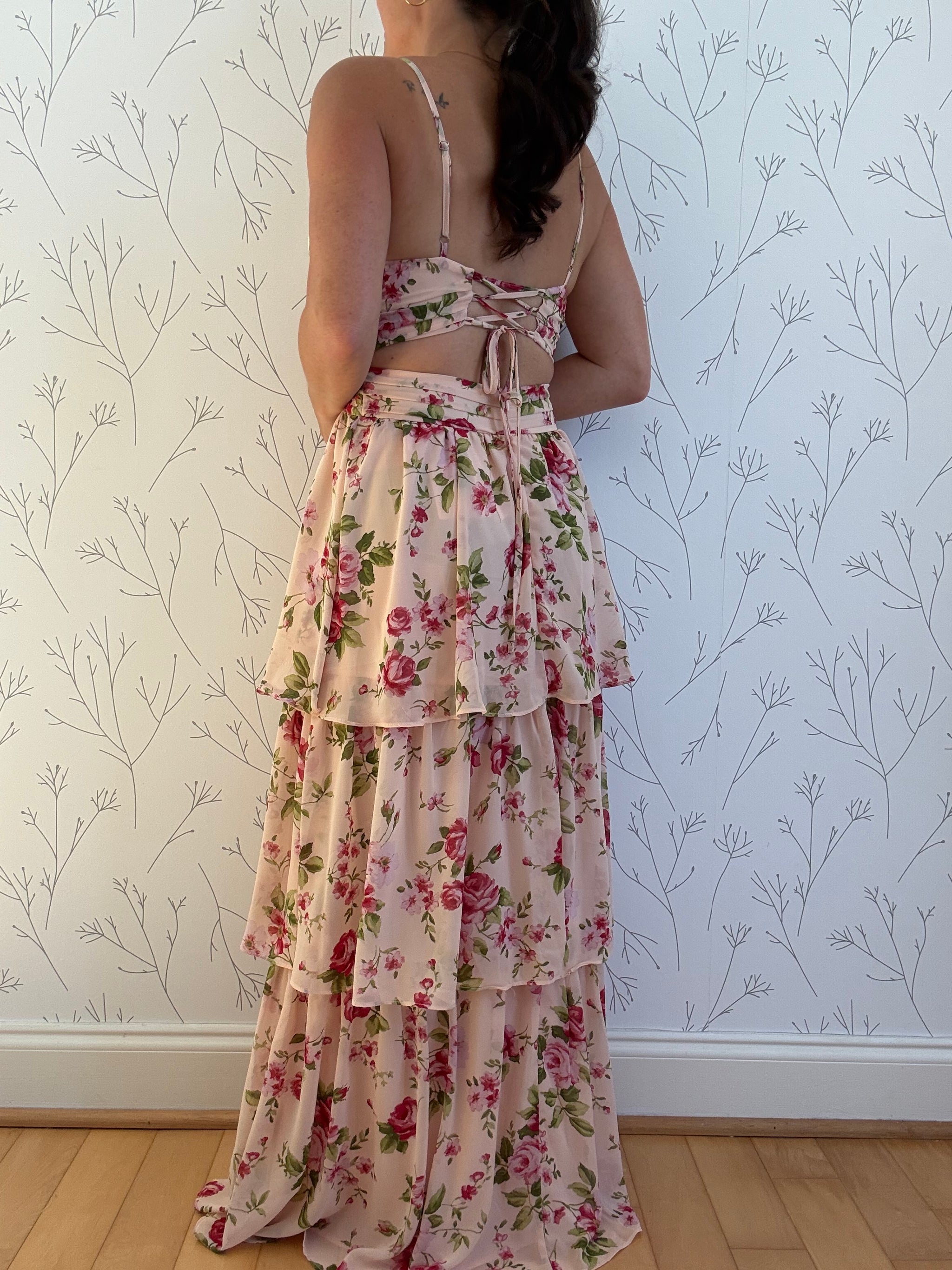 Rose Bloom Maxi Dress