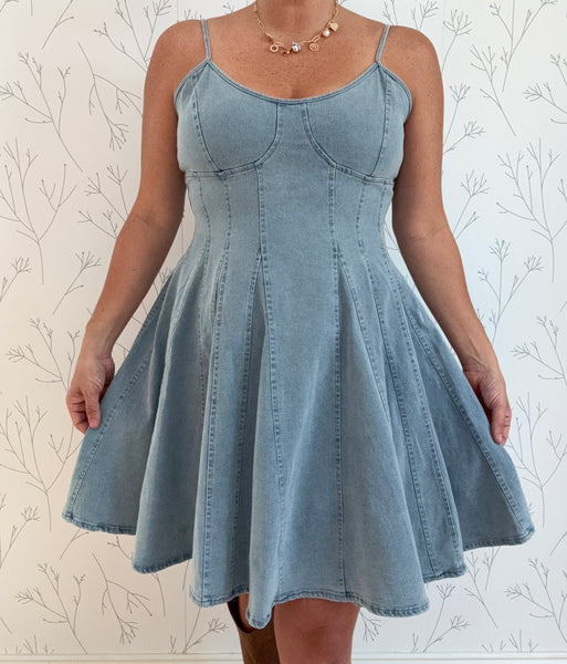 Cowgirl Blues Fit & Flare Dress