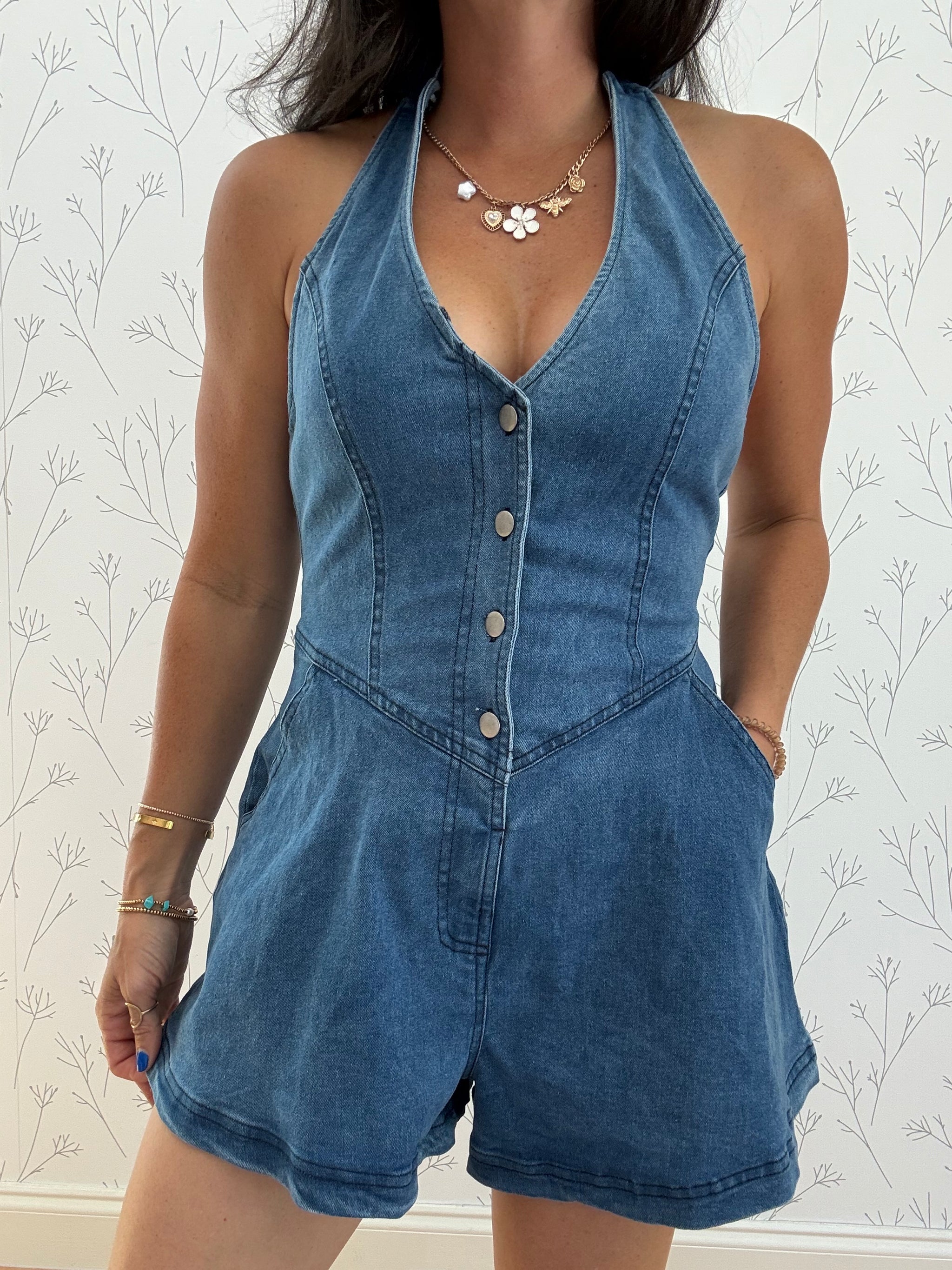 Denim Darling Romper