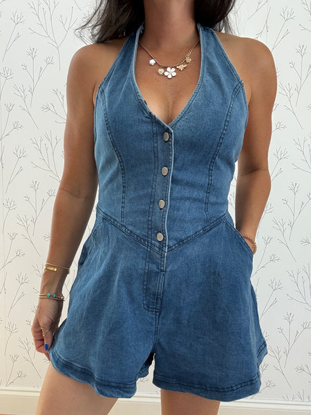 Denim Darling Romper