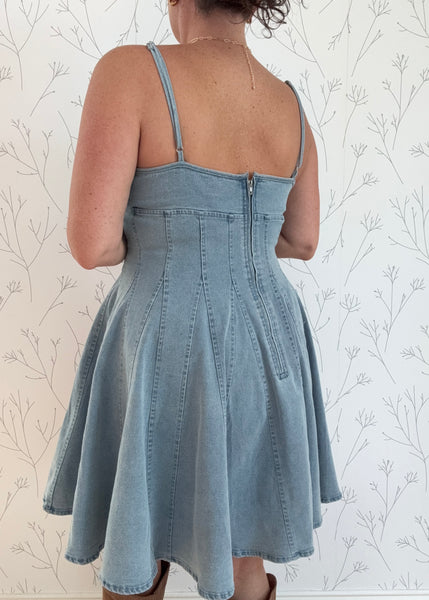 Cowgirl Blues Fit & Flare Dress