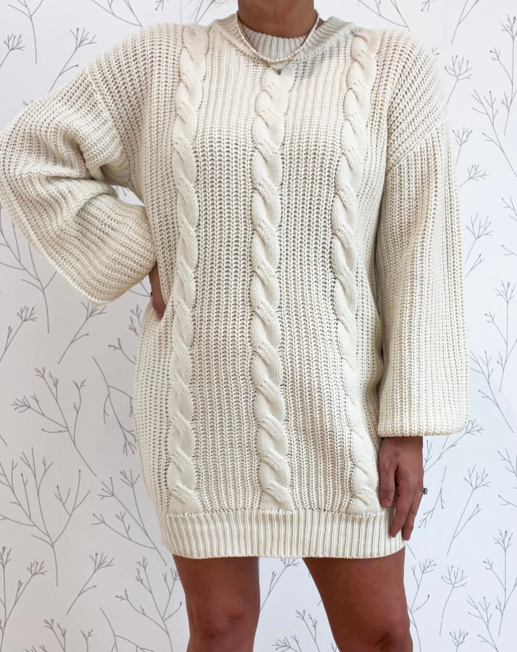 Cable Knit Sweater Dress 3 jems boutique Cable Knit Sweater Dress 3 jems boutique