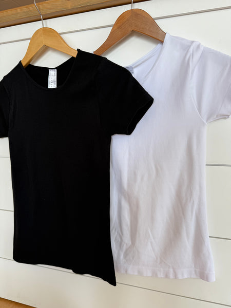 Seamless Round Neck Basic Tee