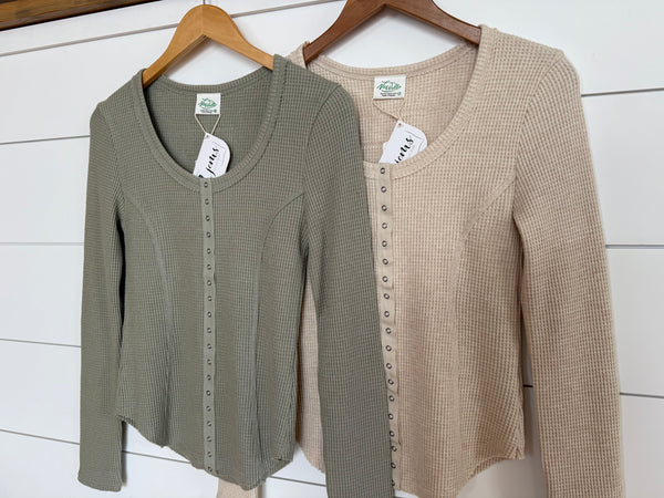 The Cozy Button Top