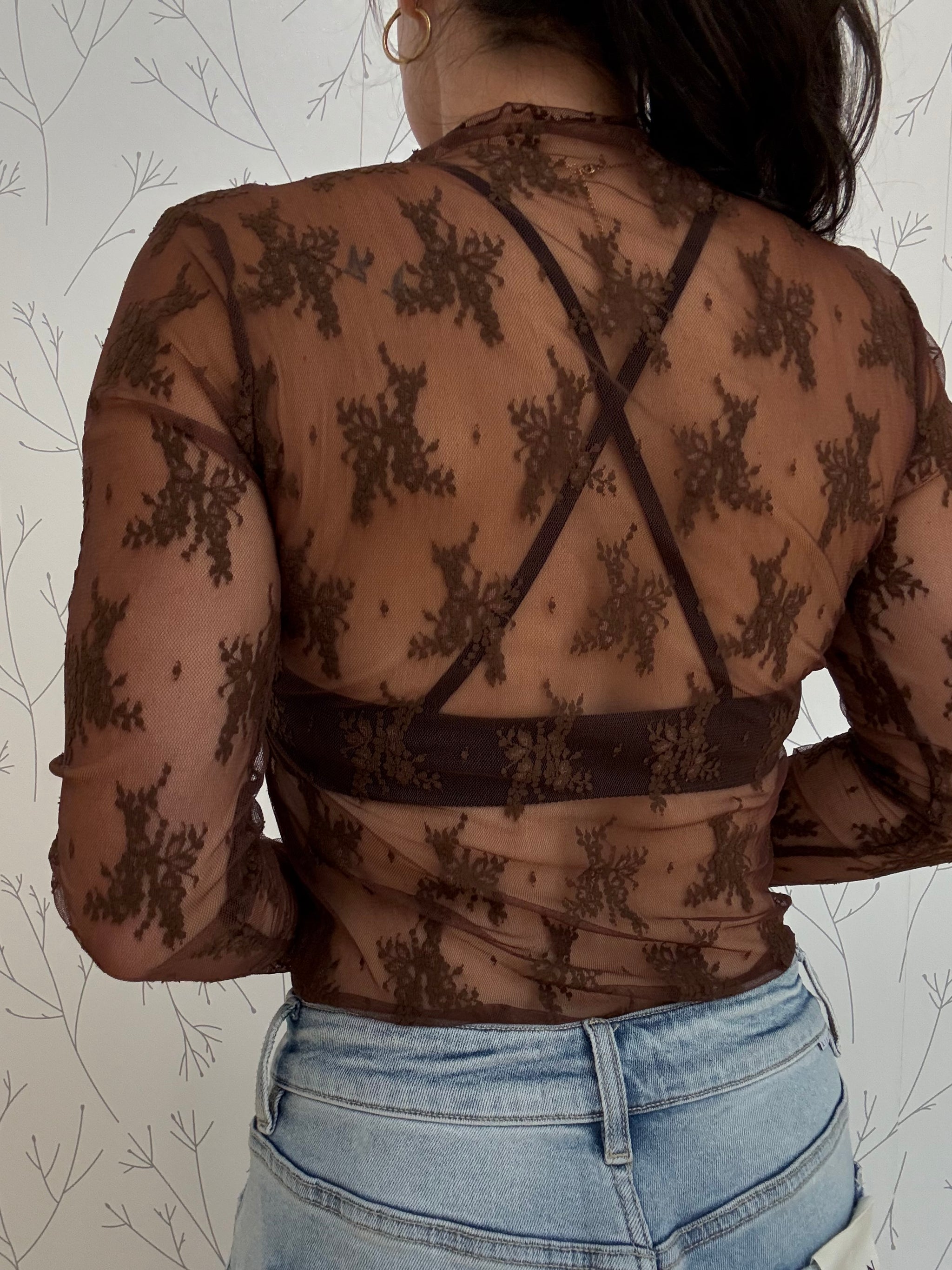 Layered Leaves Lace Top