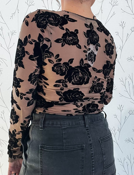 Floral Mesh Bodysuit