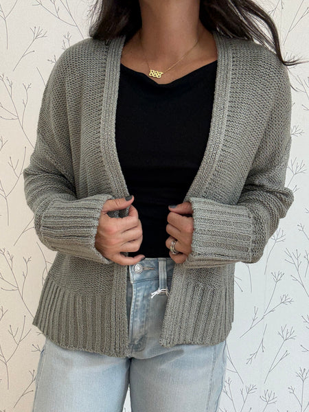 Cuff Sleeve Lightweight Cardigan