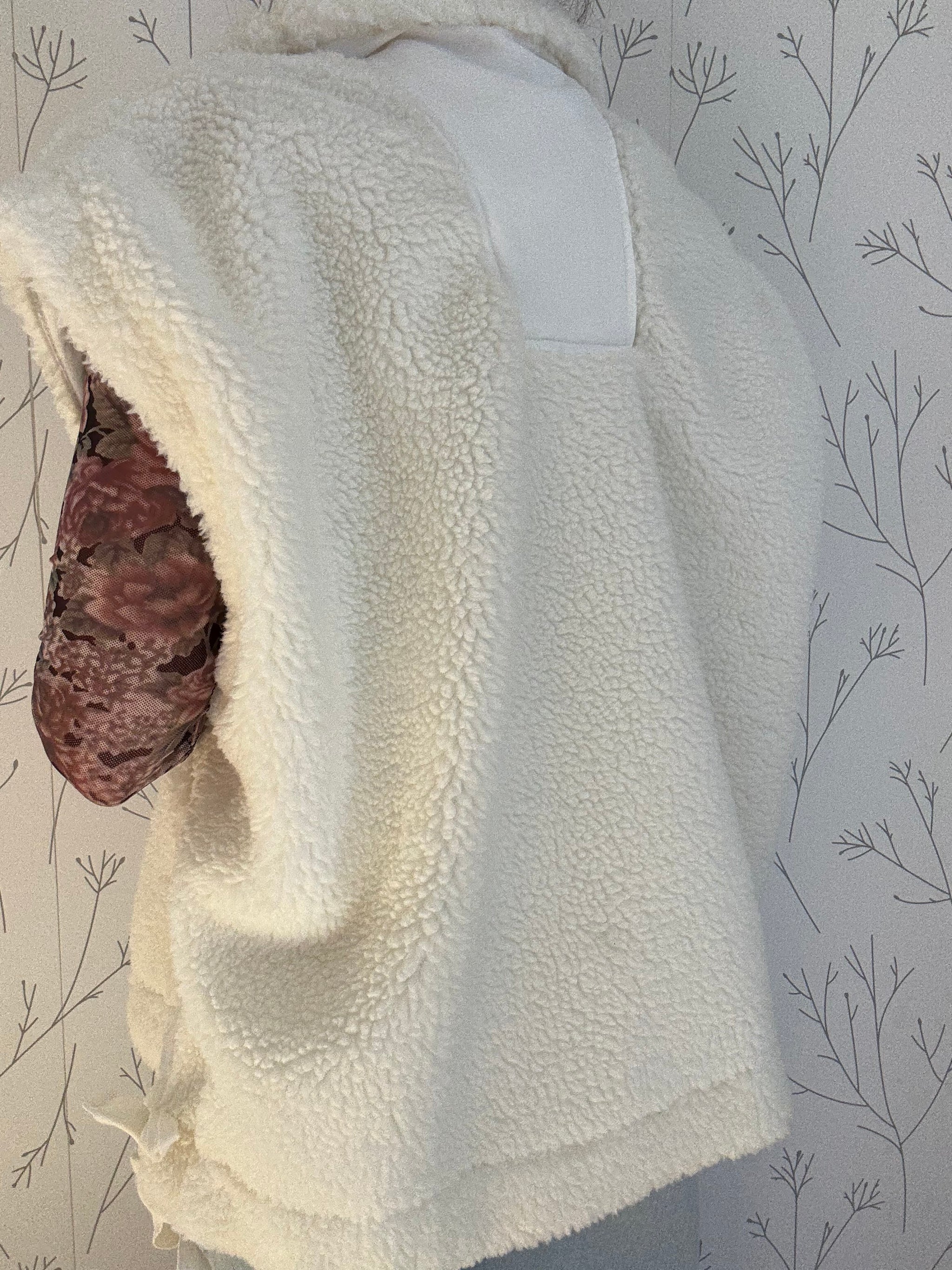 Sherpa Vest Jacket With Tie-up Side