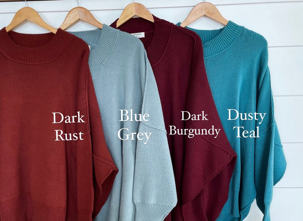 Side Slit Oversized Sweater - Including Plus