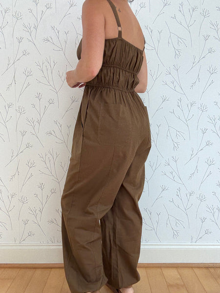Spaghetti Strap Jogger Jumpsuit